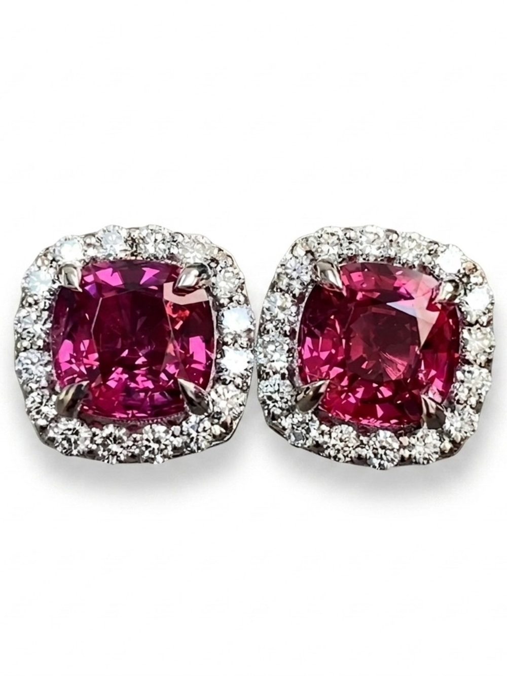 Ruby Stud Earrings - Picture 2 of 3